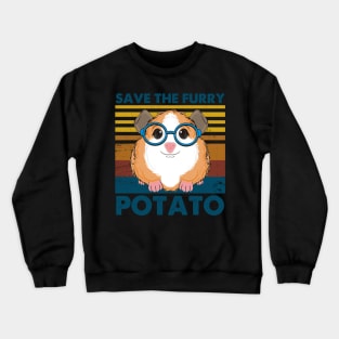 Vintage Save The Furry Potato Guinea Pigs Crewneck Sweatshirt